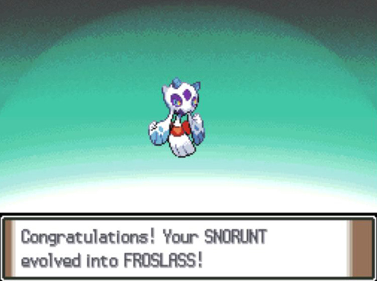 The newly-evolved Froslass / Pokémon Platinum