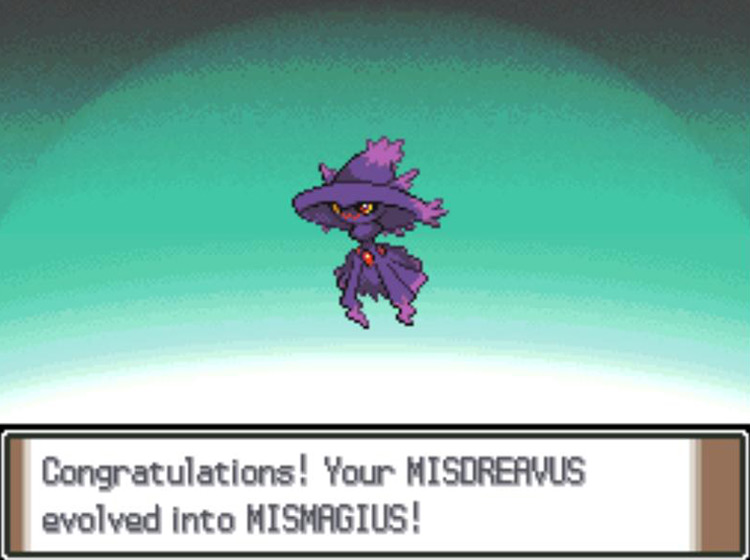 The newly-evolved Mismagius / Pokémon Platinum