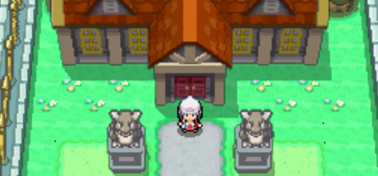 Outside the Pokémon Mansion on Route 212