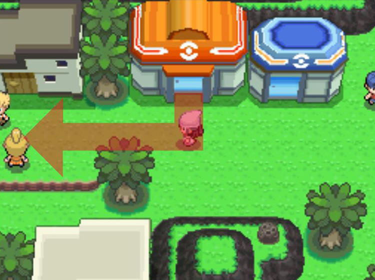 Heading west from the Survival Area’s Pokémon Center / Pokémon Platinum