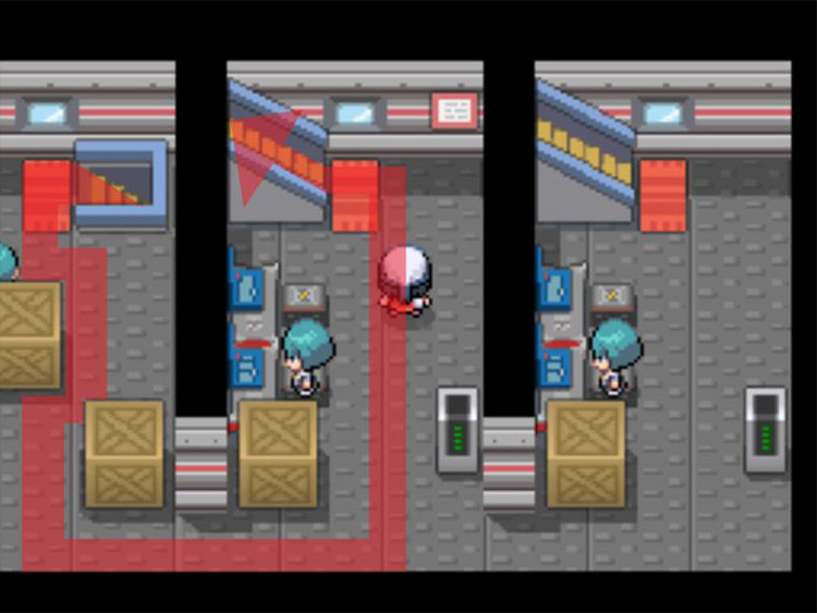 Choosing the left-hand staircase on the second floor. / Pokémon Platinum
