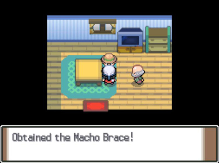 Receiving the Macho Brace as a reward / Pokémon Platinum