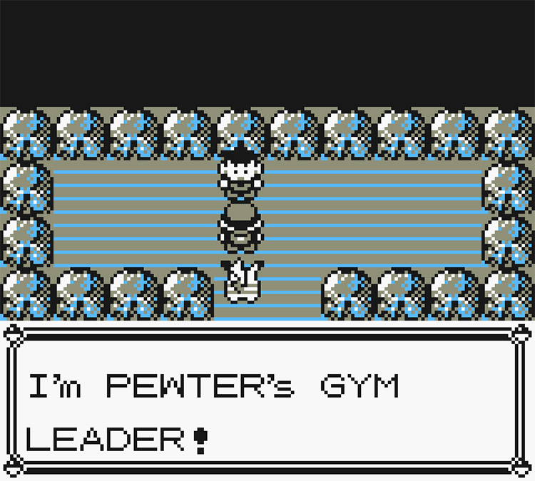 Talking to Pewter City Gym Leader Brock / Pokémon Yellow