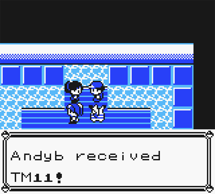 Getting TM11 Bubblebeam after defeating Misty / Pokémon Yellow