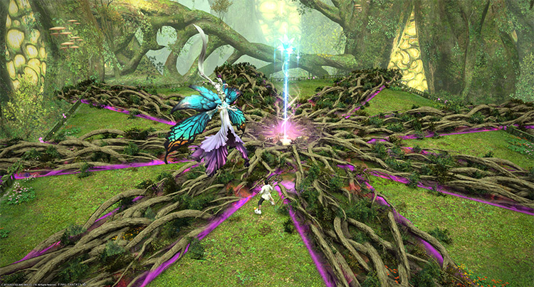 “Growth Rune” vines that bind players for some time / Final Fantasy XIV
