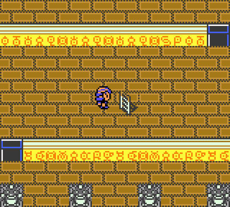 Ladder leading outside in the Ruins of Alph. / Pokémon Crystal