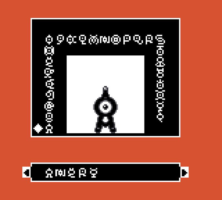 Complete (and alphabetically sorted) Unown Dex. / Pokémon Crystal