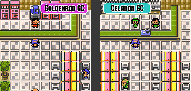 Coin Counters in both Game Corners. / Pokémon Crystal
