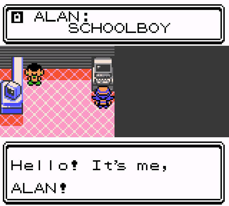 Alan calls our PokéGear’s phone. / Pokémon Crystal