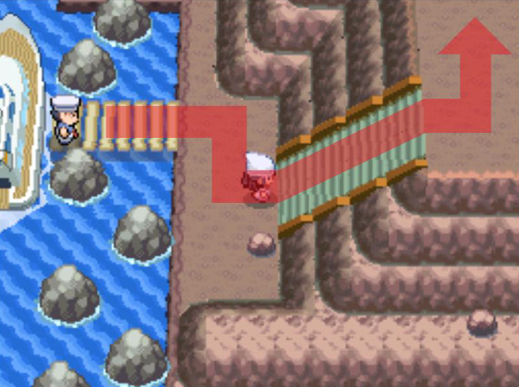 Climbing the steps of Iron Island / Pokémon Platinum