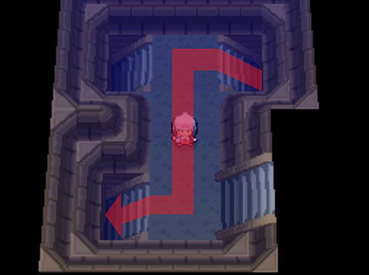 Taking the southwestern staircase / Pokémon Platinum