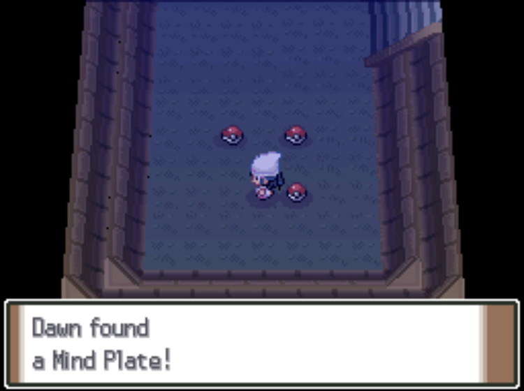 Obtaining the Mind Plate at the end of the Solaceon Ruins / Pokémon Platinum