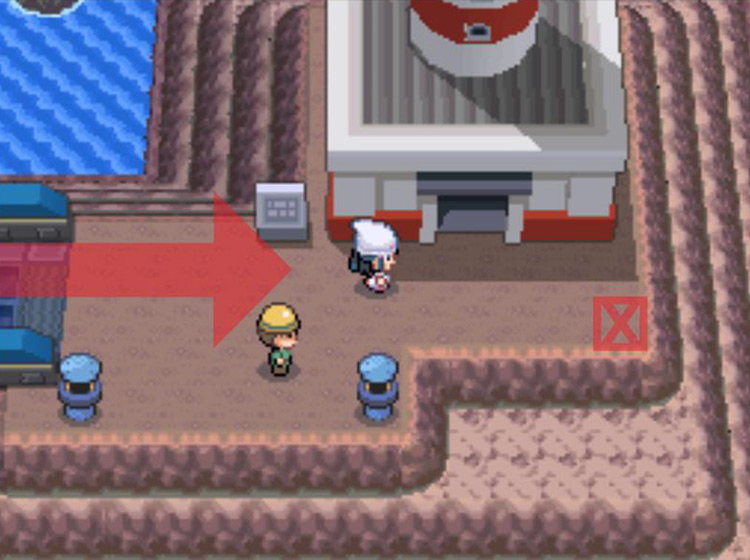 Heading for the hidden item on the southeastern corner tile / Pokémon Platinum