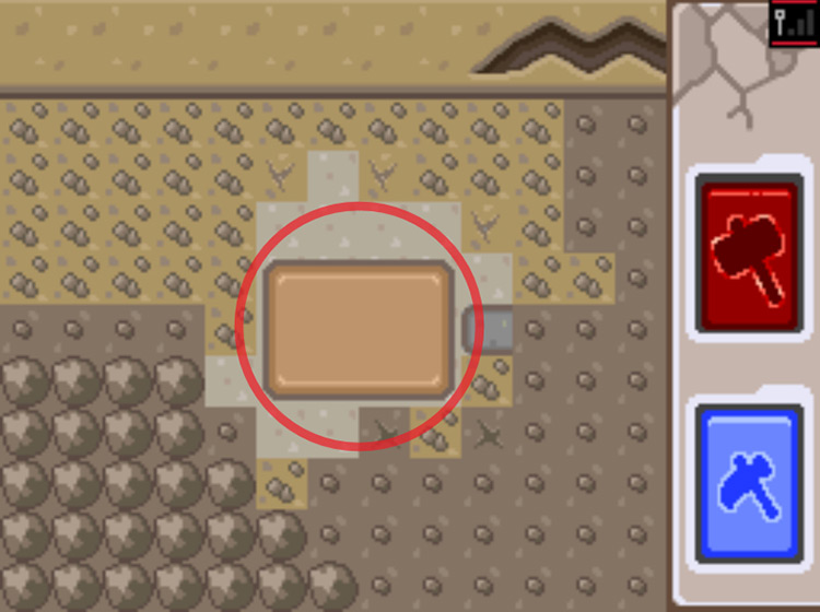Discovering an Earth Plate in the Underground’s mining minigame / Pokémon Platinum