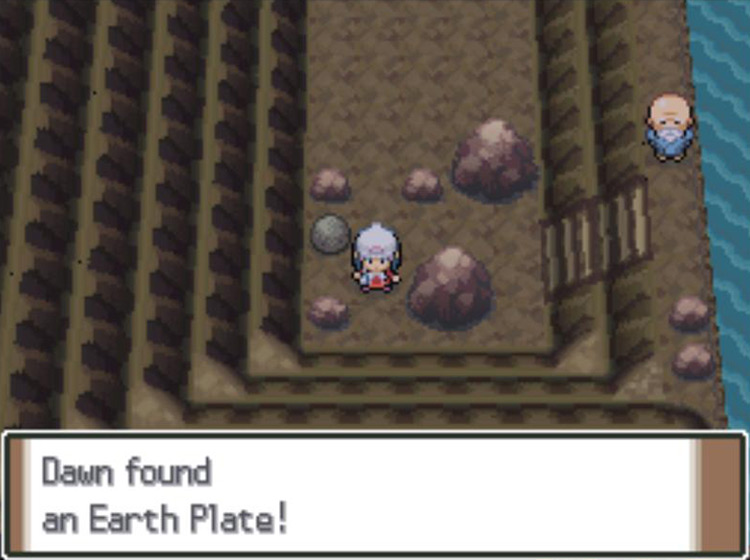 Obtaining the Earth Plate inside Oreburgh Gate / Pokémon Platinum