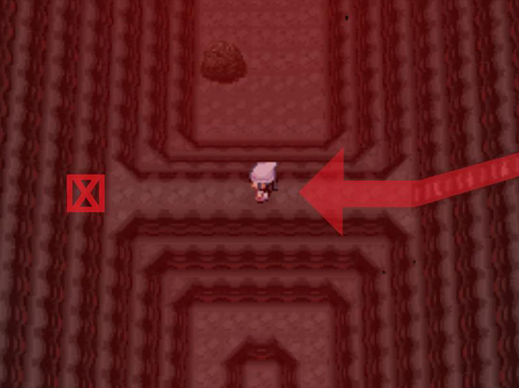 Heading for the dead end at the western wall / Pokémon Platinum
