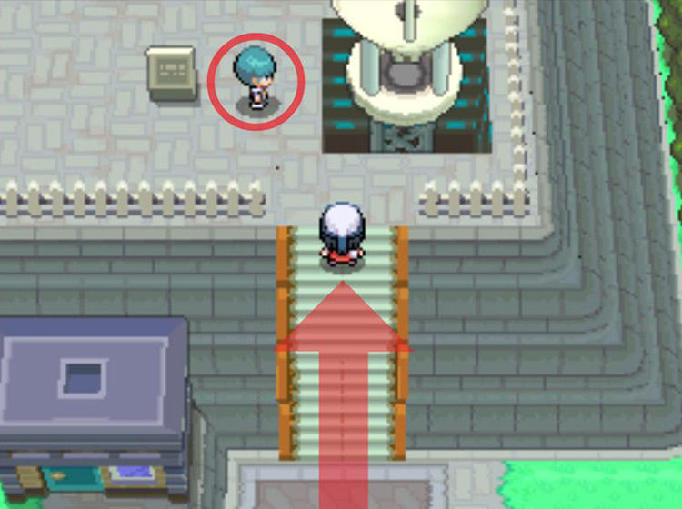 Identifying a Galactic Grunt outside the HQ who wasn’t there before / Pokémon Platinum