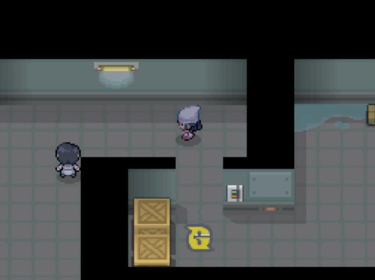 Walking through a new shortcut created by using the Galactic Key / Pokémon Platinum