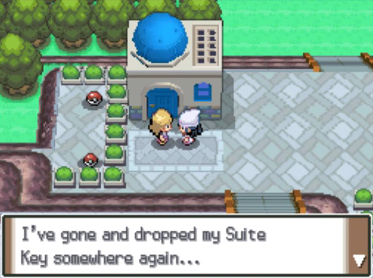 The despondent woman locked out of her Hotel bungalow / Pokémon Platinum