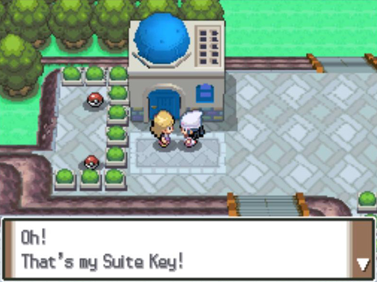Surprising the woman with her Suite Key / Pokémon Platinum