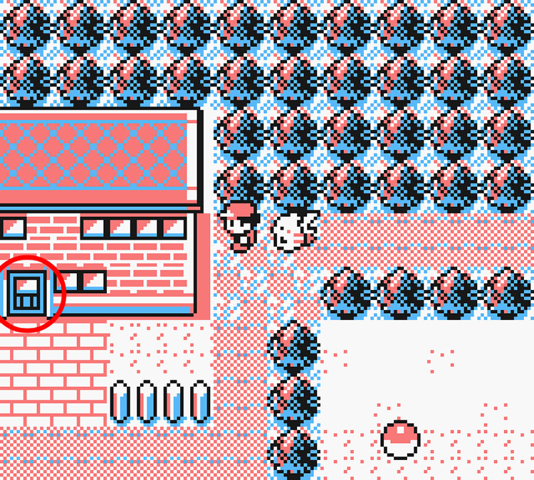 Facing the right side of the Safari Zone Building / Pokémon Yellow