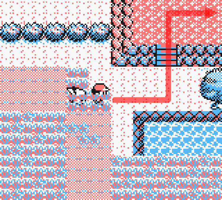 In the grass near the second rock with stairs in the east area / Pokémon Yellow