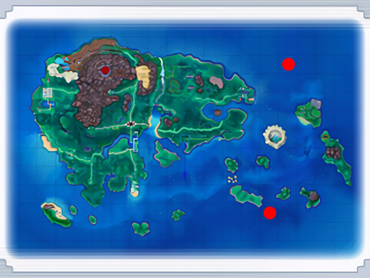 Mirage Caves on the Hoenn map / Pokémon Omega Ruby and Alpha Sapphire