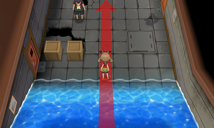 Corridor on the right side of the ship / Pokémon Omega Ruby and Alpha Sapphire