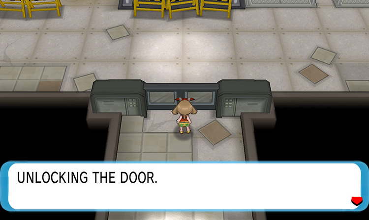 Using the Retinal scanner to enter New Mauville / Pokémon ORAS