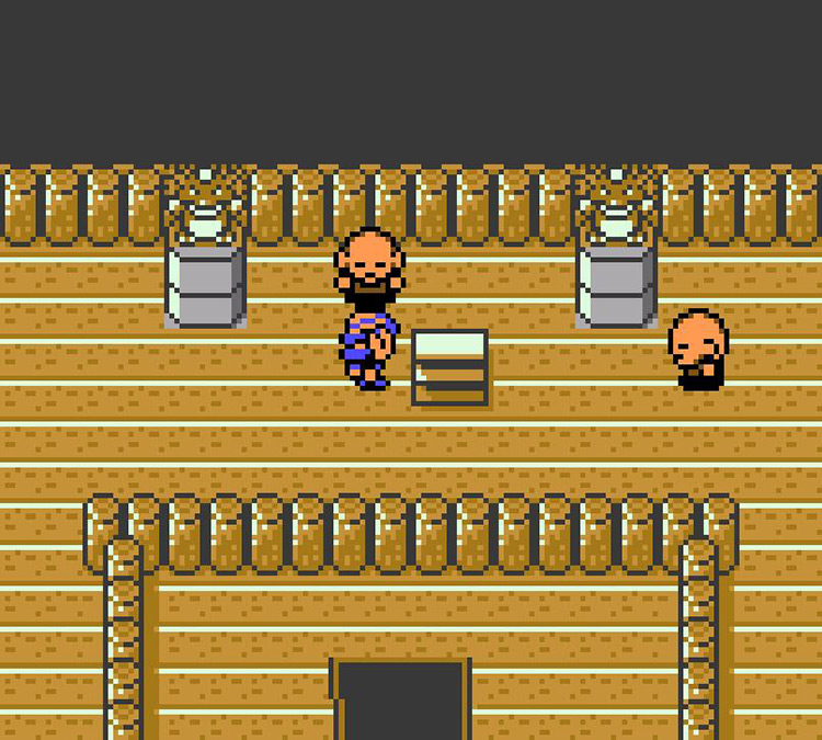 Facing the stairs leading up to Tin Tower, 2F / Pokémon Crystal