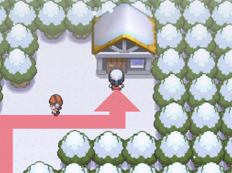 Entering the house to the northeast / Pokémon Platinum