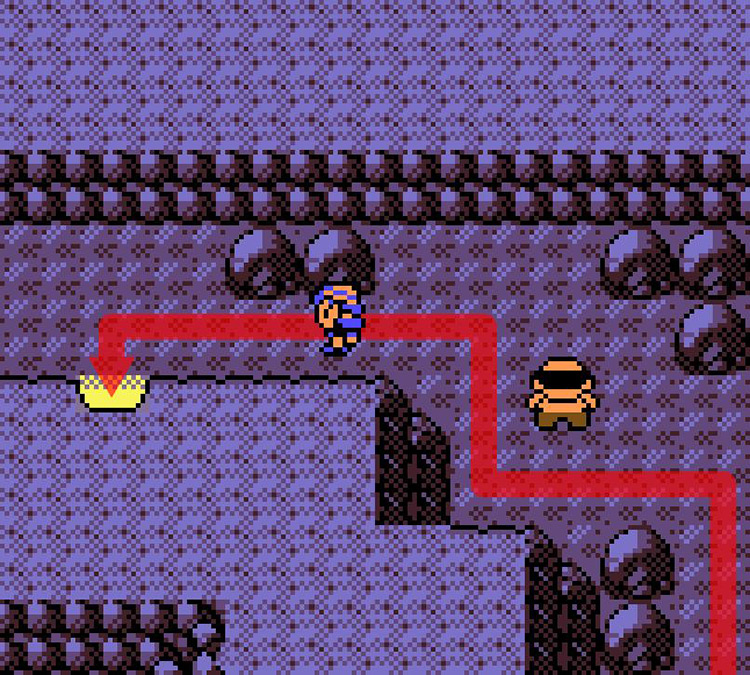 Exiting the Union Cave on the way to the Top Left Puzzle Chamber. / Pokémon Crystal