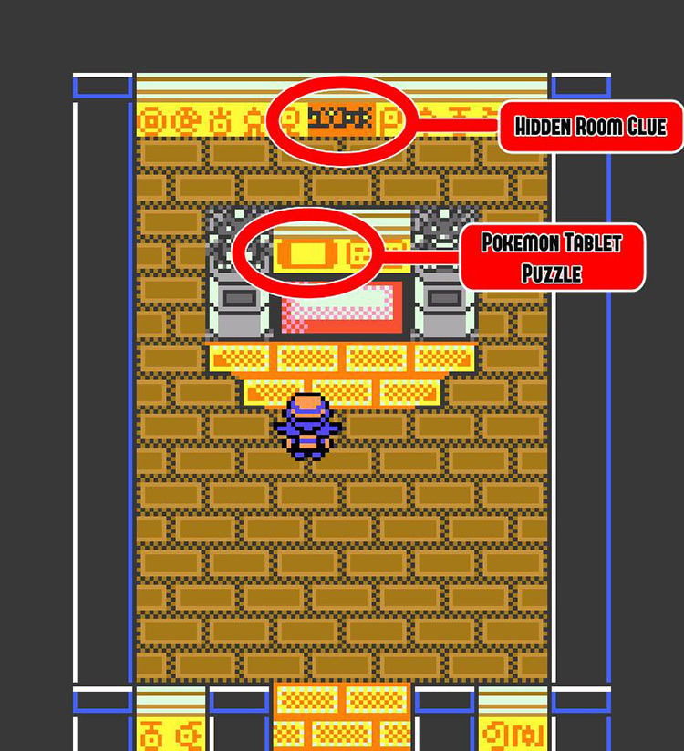 Parts of a Puzzle Chamber. / Pokémon Crystal