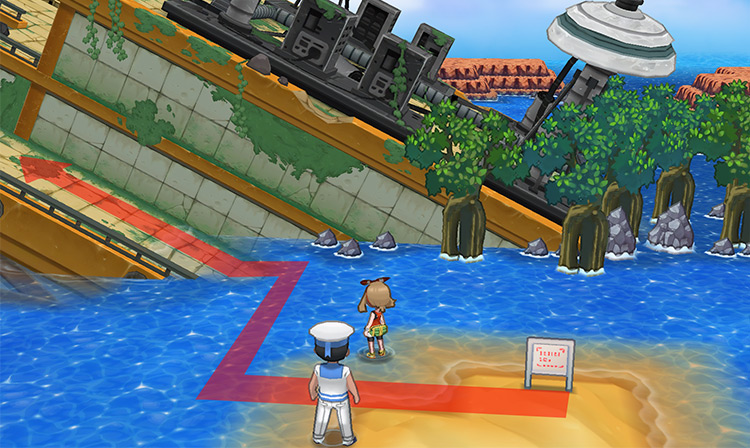 The entrance to Sea Mauville / Pokémon Omega Ruby and Alpha Sapphire