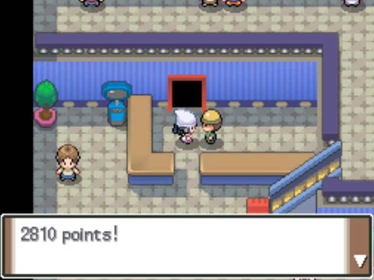 Announcing the total number of points earned in the Catching Show. / Pokémon Platinum