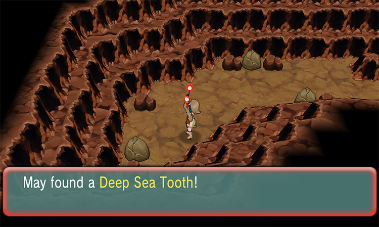 Using the Dowsing Machine to find a hidden Deep Sea Tooth / Pokémon Omega Ruby and Alpha Sapphire