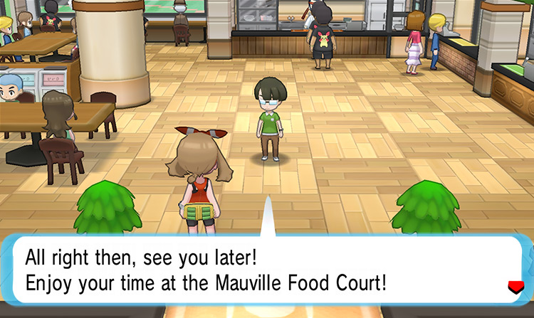 Inside the Mauville City Food Court / Pokémon Omega Ruby and Alpha Sapphire