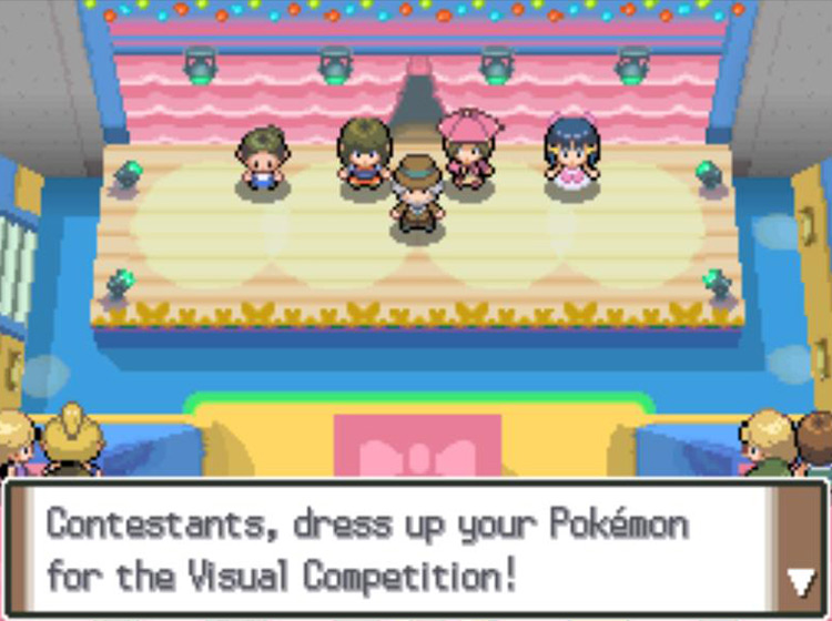The Visual Competition being announced at a Super Contest / Pokémon Platinum