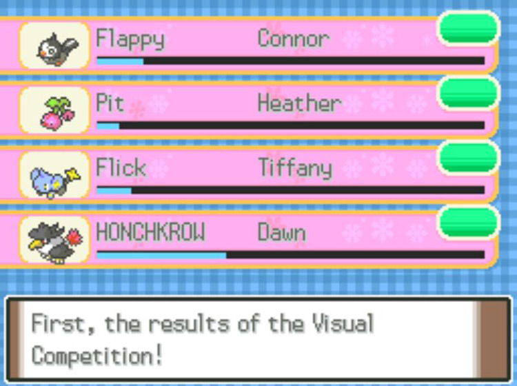 Announcing the winner of the Visual Competition / Pokémon Platinum
