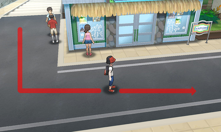 Walking east from Heahea’s entrance / Pokémon USUM