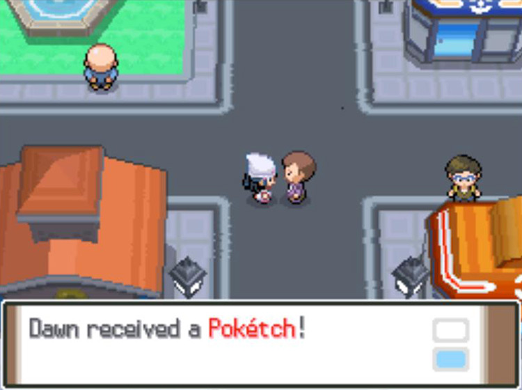Receiving the Pokétch from the President of the Pokétch Company / Pokémon Platinum