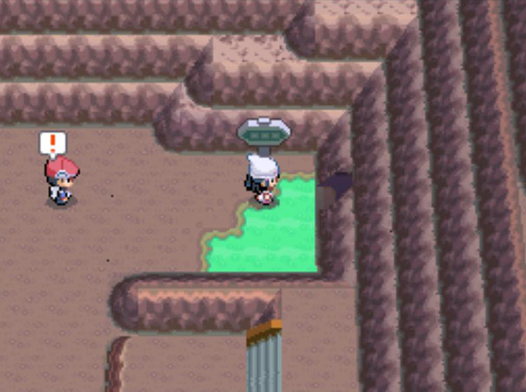 Being halted by Lucas before entering Mt. Coronet / Pokémon Platinum