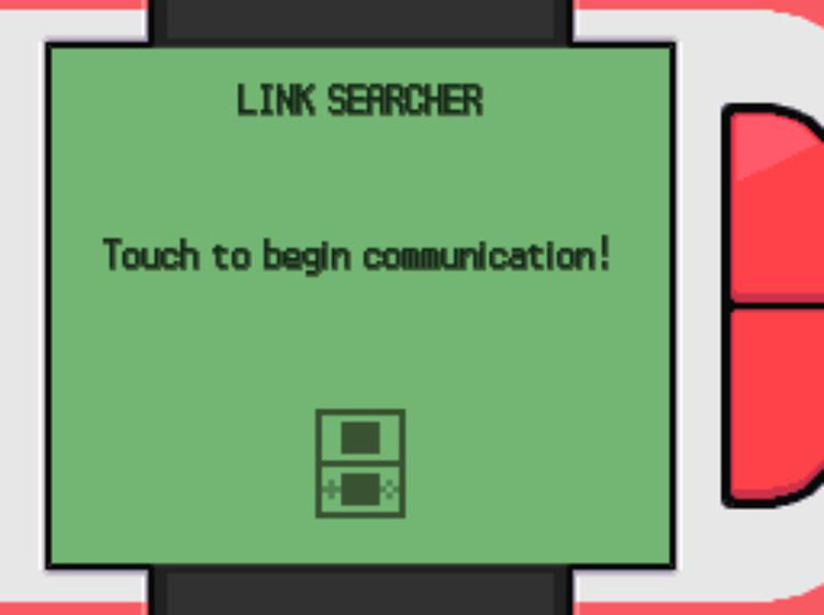 The Link Searcher app’s first screen / Pokémon Platinum