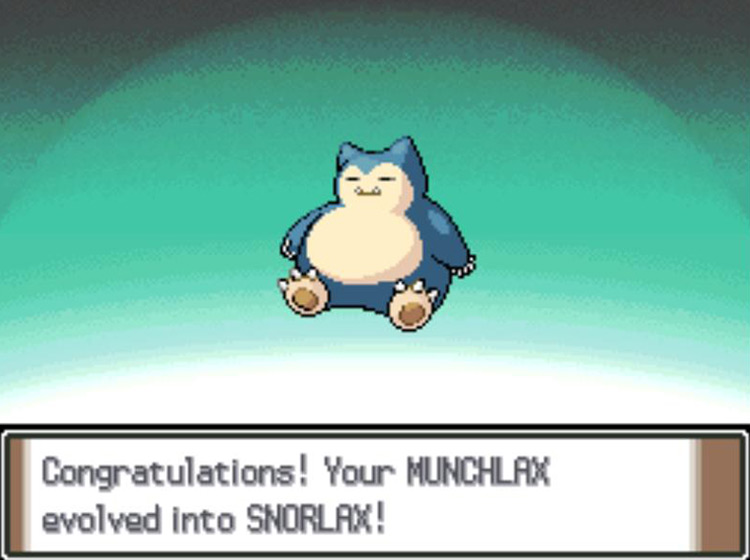 A newly-evolved Snorlax / Pokémon Platinum