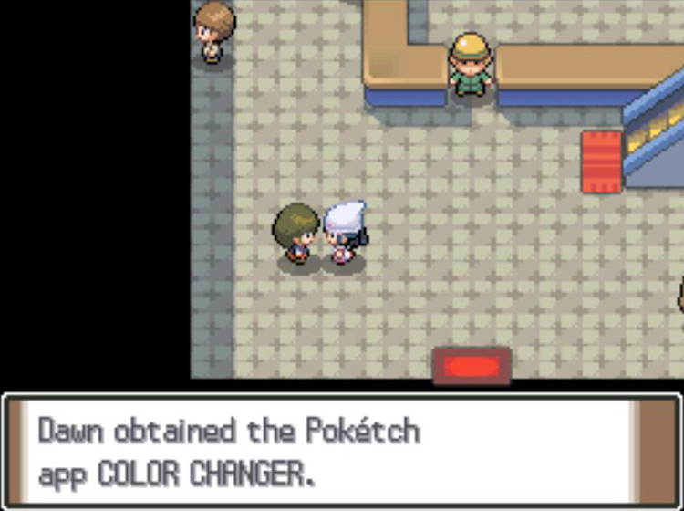 Receiving the Color Changer app from the Pal Park girl / Pokémon Platinum