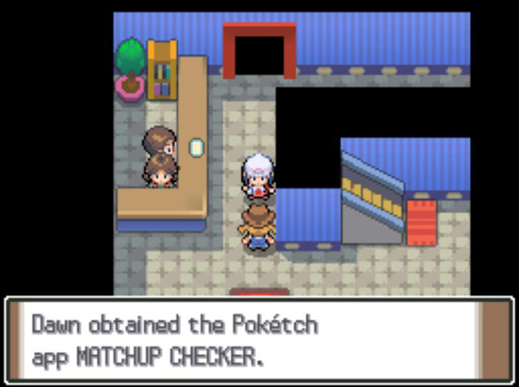 Receiving the Matchup Checker after catching five Pokémon in the Safari Game / Pokémon Platinum