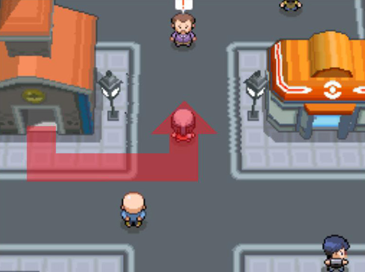 Being approached by the President. / Pokémon Platinum