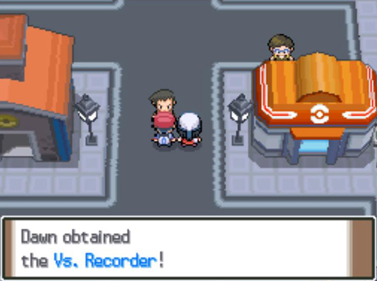 Receiving the Vs. Recorder from Looker in Jubilife City / Pokémon Platinum