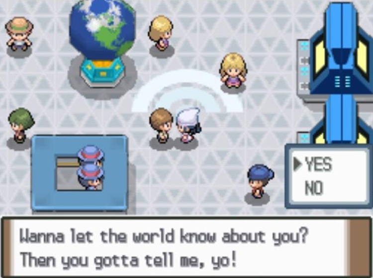 Changing the quote featured on the trainer profile / Pokémon Platinum