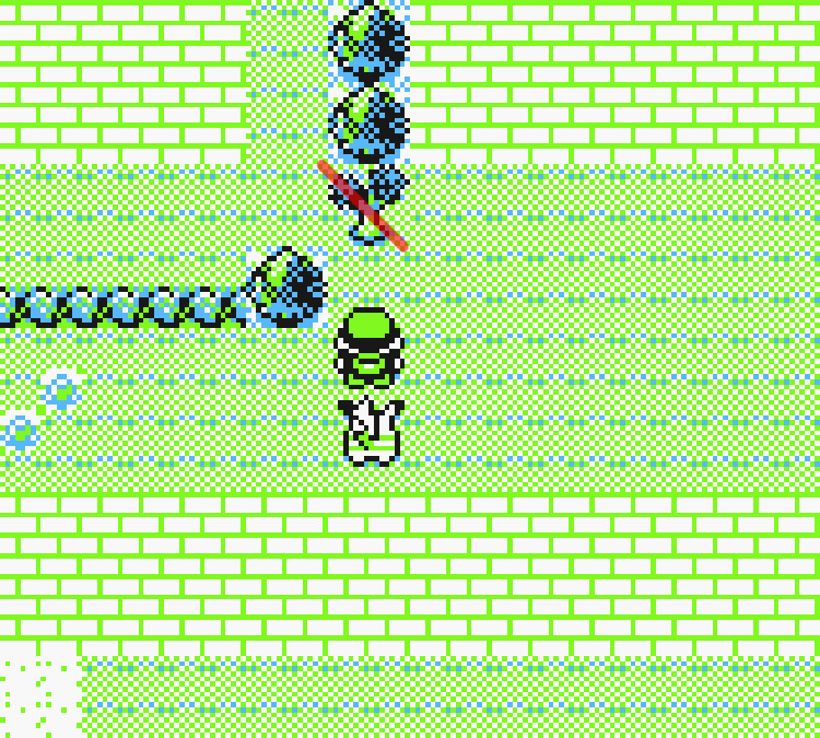 Standing near a cuttable tree on Route 15 / Pokémon Yellow